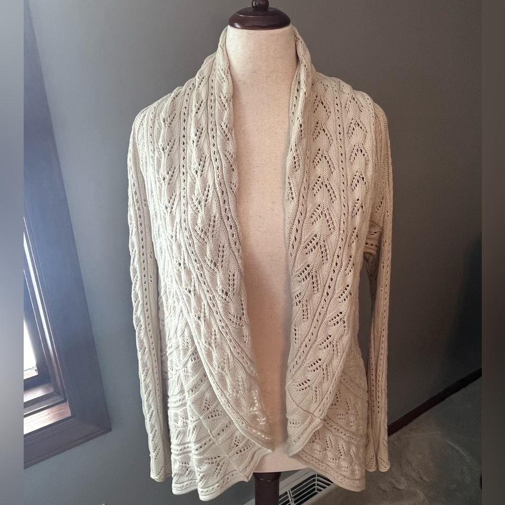 CAbi Open Front Cardigan with Shawl Collar